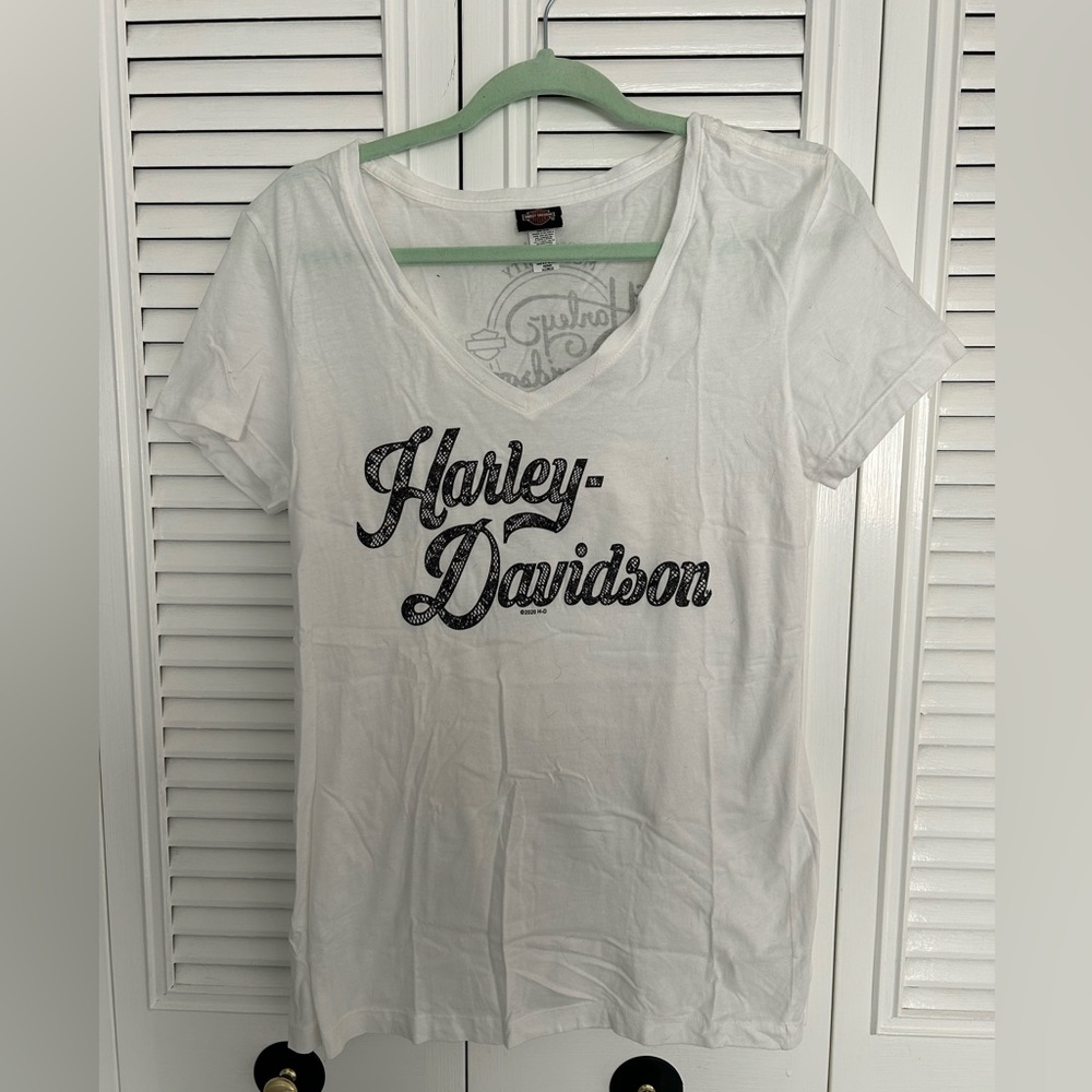 Harley-Davidson White Women's Top Boswell’s Music City
